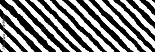 Distorted zebra print pattern with rough torn paper edges for punk rock aesthetic background