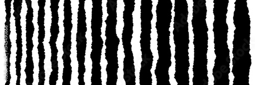 Distressed Black and White Torn Paper Strips for Punk Rock Zine and Grunge Collage Aesthetic