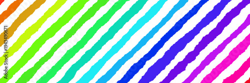 Colorful torn paper edges in rainbow colors for Pride Month celebration and inclusive identity