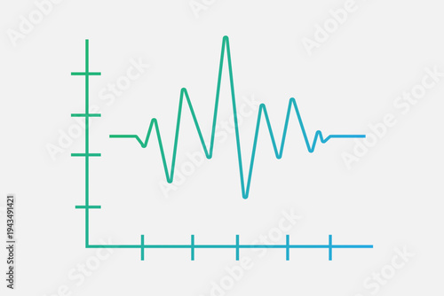 The image displays a line graph or a signal waveform plotted against an X and Y axis.