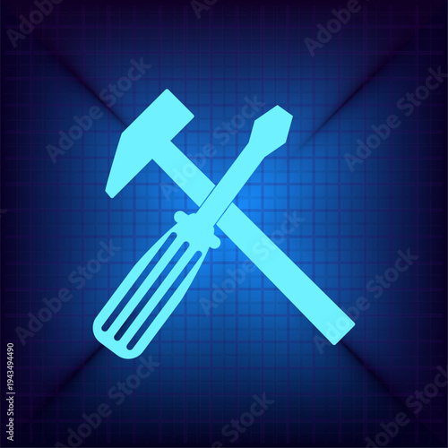 Vector illustration on a blue background