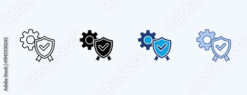 Assurance Multiple Icon Illustration Vector