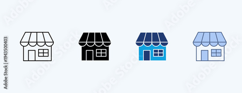 Market Multiple Icon Illustration Vector
