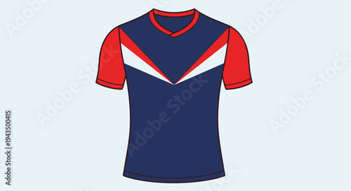 Sporty short-sleeved t-shirt with a dynamic design.