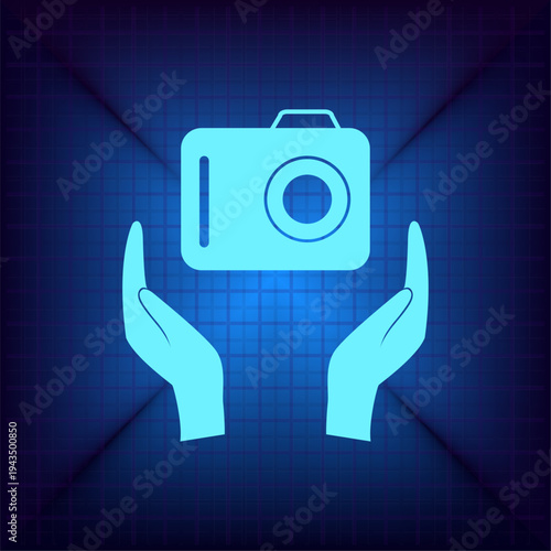 Vector illustration on a blue background