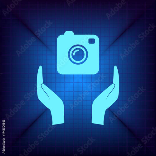 Vector illustration on a blue background