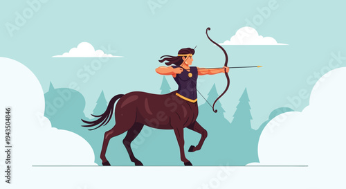 Centaur Archer Illustration Mythological Creature.