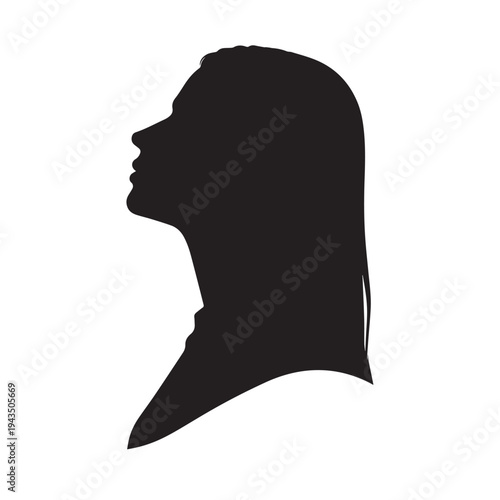 woman side view silhouette vector