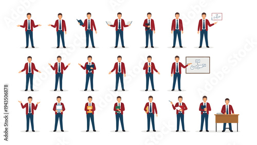 Professional Poses: A compilation of professional illustrations, showcasing a range of poses perfect for business, education, and various projects. 