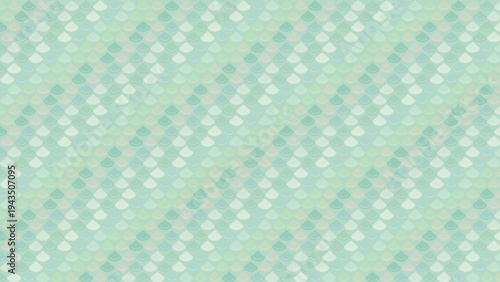 Background abstract pattern with pastel green turquoise white scales geometric texture seamless repeating fish scale mermaid tail design for modern wallpaper digital art creative projects