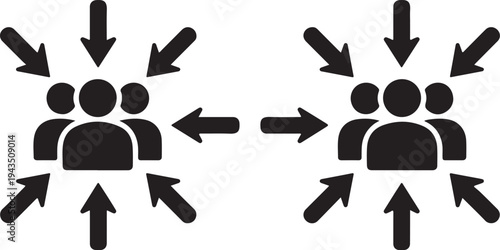People group connection icon team communication network collaboration symbol
