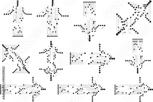 Hand drawn arrow sketch set doodle directional arrows collection minimal vector symbols