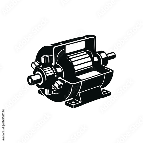 Canvas Print silhouette vector of a dynamo machine
