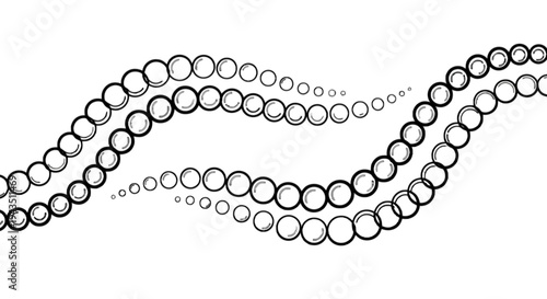 Intricate geometric pattern formed by interlocking circular loops and lines isolated on transparent background, Vector
