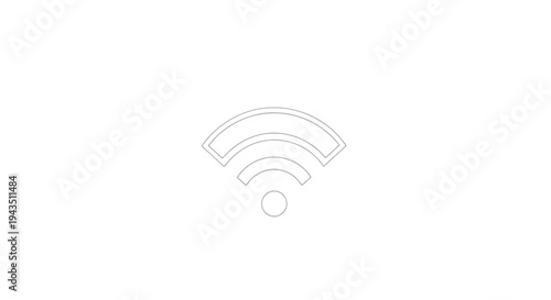 Wireless network signal strength indicator with connected device icon isolated on transparent background, Vector