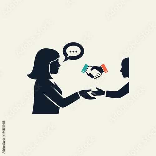 Business people shaking hands agreement.