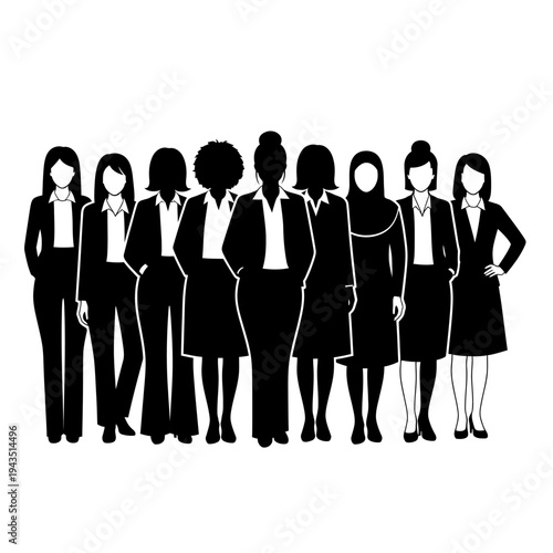 Group of businesswomen standing together.