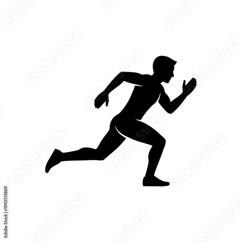 Man Running in Silhouette Form Fast.