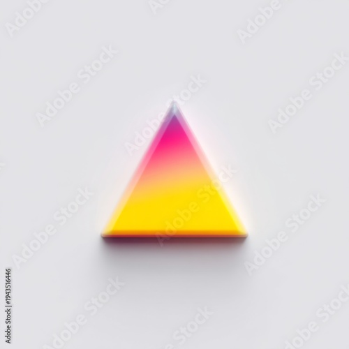 Vibrant gradient triangle shape in soft pastel tones showcasing modern design and minimalistic aesthetic for creative projects