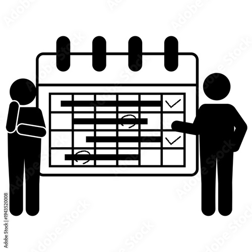 スケジュール管理・予定調整のビジネスピクトグラム