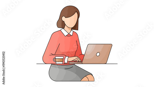 Workday Efficiency: A dedicated professional is engrossed in their work, focused at a laptop, illustrating productivity and the rhythm of daily tasks.