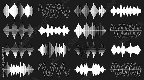 Collection of Diverse Sound Waveforms and Audio Visualizations.