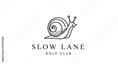 Slow Lane Golf Club Snail Logo.