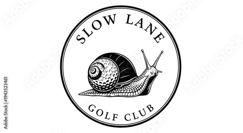 Snail Golf Club Logo Emblem.