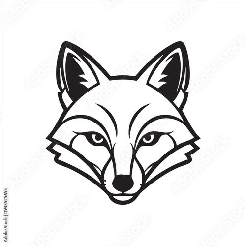 WebModern geometric fox head, sharp angular design, perfect for branding, logos, and animal-themed graphic design.