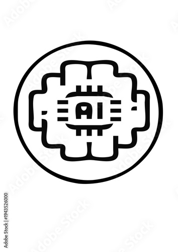 LOGO IA ICON IMAGEN INTELIGENCIA ARTIFICIAL