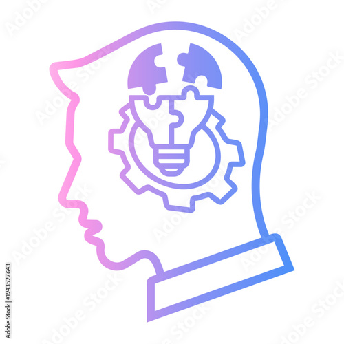 critical thinking Line Gradient Icon