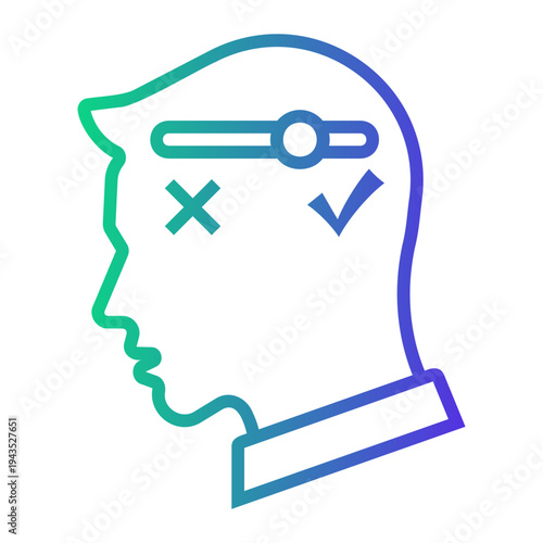 critical thinking Line Gradient Icon