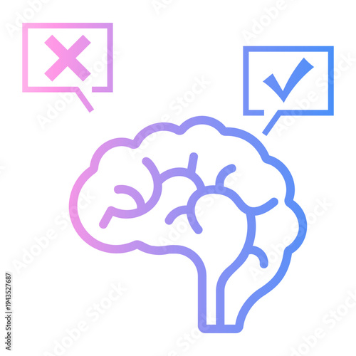critical thinking Line Gradient Icon