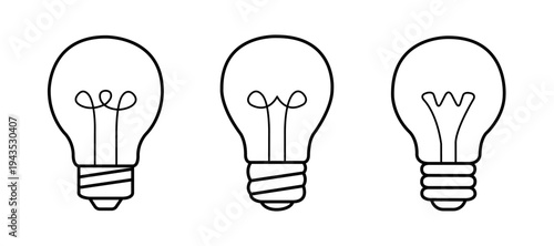 light bulb on white background