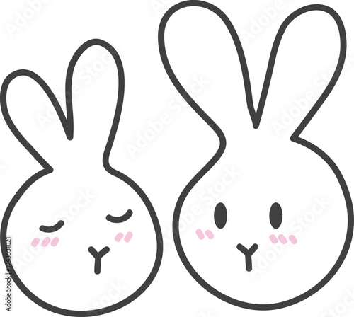 귀여운 토끼 커플