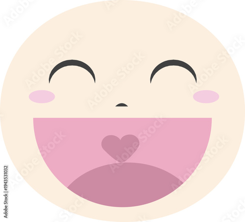 다양한 감정표정을 짓는 얼굴캐릭터