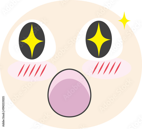 다양한 감정표정을 짓는 얼굴캐릭터