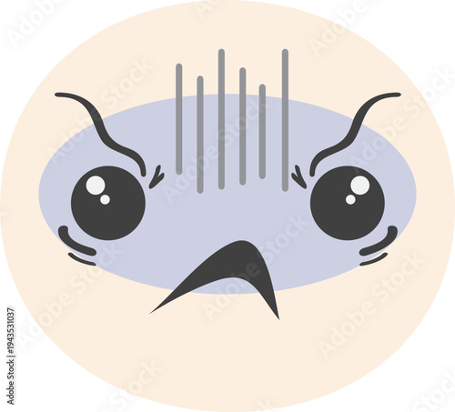 다양한 감정표정을 짓는 얼굴캐릭터