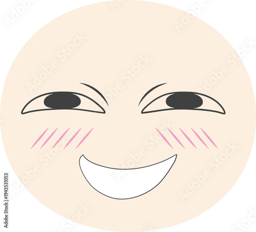 다양한 감정표정을 짓는 얼굴캐릭터