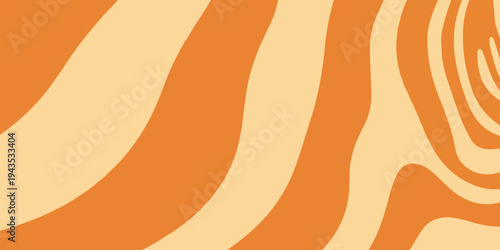 An abstract orange vector background featuring a golden wave pattern with soft yellow gradient curves and sun-drenched sand textures for a summer beach design