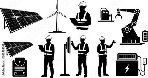 Silhouettes of groups of people dining and talking under large outdoor cafe umbrellas, vector illustration set of friends enjoying a meal or drinks, summer leisure activity icons.