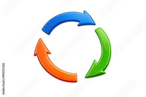 Free Download Recycling arrows forming a circular process on transparent background - GFXLoad
