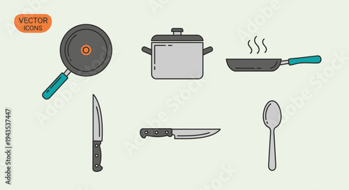Kitchen Utensils and Cooking Essentials Collection.