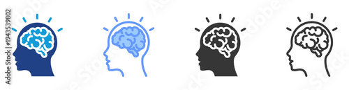 Context Awareness icon set multiple style collection