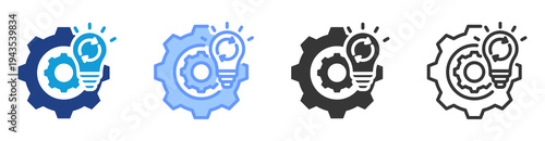 Seamless Integration icon set multiple style collection