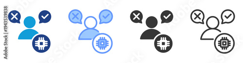 Decision Support icon set multiple style collection