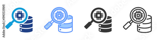 Intelligent Query icon set multiple style collection