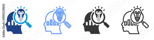 Behavioral Insights icon set multiple style collection