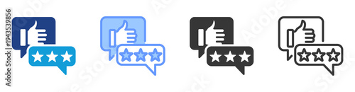 User Feedback icon set multiple style collection