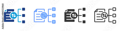 Task Prioritization icon set multiple style collection
